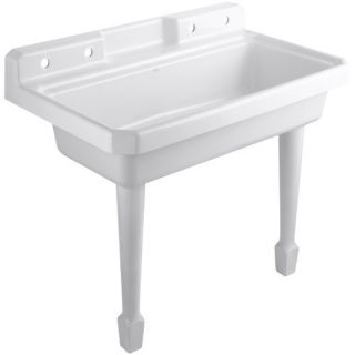 Harborview 48 x 28 Single Top Mount or Wall Mount Utility Sink with