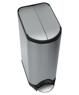 simplehuman® Butterfly Step Trash Can Brushed Stainless Steel   Kitchen Trash Cans