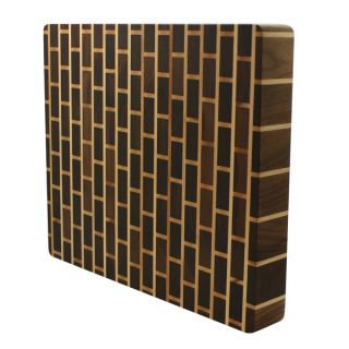 Rectangular Kobi Blocks Premium Brick Wall Walnut Butcher Block 2 inch