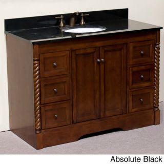 Natural Granite 48 inch Traditional Single Sink Bathroom Vanity and