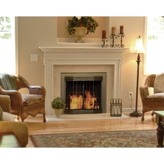 Pleasant Hearth Grandior Fireplace Glass Door — For Masonry Fireplaces, Small, Antique Brass, Model GR-7200  Fireplace Doors