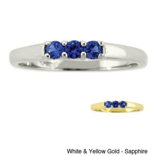 10k White Gold Baguette cut Designer Birthstone Ring