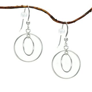 Jewelry by Dawn Double Hoop Sterling Silver Earrings  