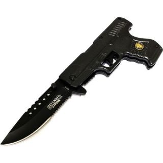 Spring Assisted Gun Style Knife with Belt Clip  