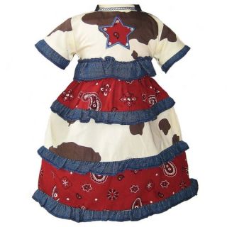 Ann Loren Cowgirl Dress Western Costume For 18 inch American Girl
