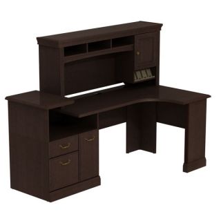 Bush Furniture Yorktown Collection Corner Desk with Hutch, Lateral