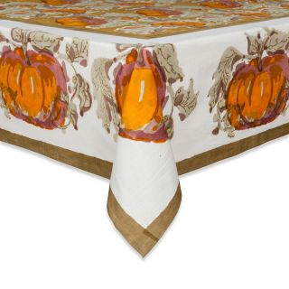 Couleur Nature Pumpkin Harvest Rectangle Cotton Tablecloth   16606918