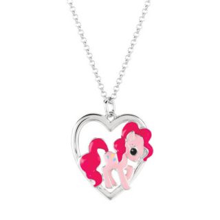 Fine Silver Plated Pinkie Pie My Little Pony Pendant Necklace