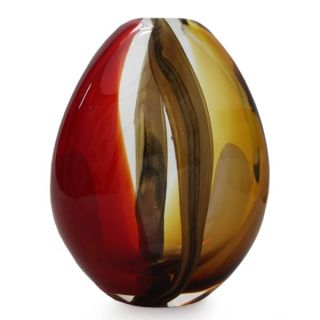 Crimson and Amber Power Murano Vase (Brazil)   11728219  