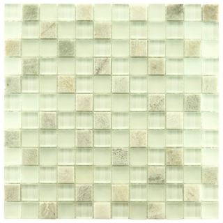 SomerTile 12x12 in Reflections Versailles Ming Glass/Stone Mosaic Tile