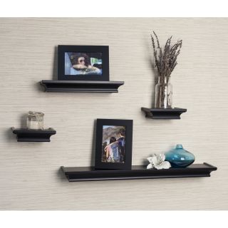 Danya B Cornice Ledge Shelf with 2 Photo Frames   Set of 4   Wall Shelves & Hooks