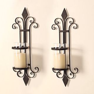 AdecoTrading Iron Wall Sconce Candle Holder