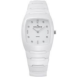 Skagen Womens White Ceramic Watch  ™ Shopping   Big