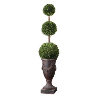 Uttermost 60093 Preserved Boxwood Triple Topiary   Topiaries