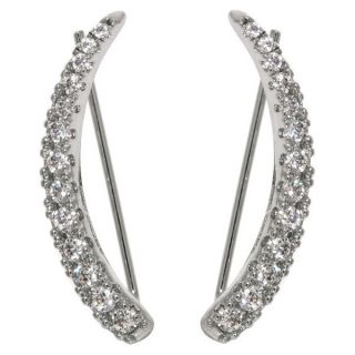 Eternally Haute Helena Pave Cubic Zirconia and Freshwater Pearl Front