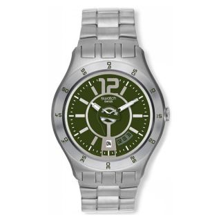 Swatch Mens Irony YTS407G Silver Stainless Steel Quartz Watch with