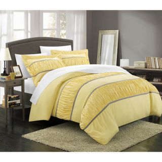 Chic Home Elizabeth Pleats and Ruffled 7 piece Duvet Cover Set with