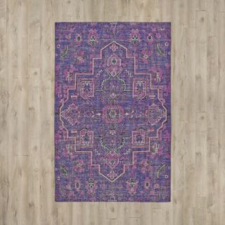 Aanya Hand Knotted Purple Area Rug by World Menagerie