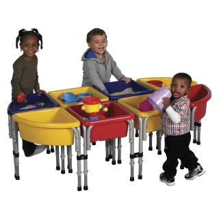 ECR4KIDS 8 Station Sand & Water Center with Lids   Daycare Tables & Chairs
