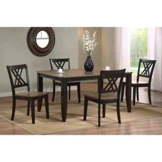 Iconic Furniture 5 Piece Rectangular Dining Table Set   Gray Stone / Black Stone   Kitchen & Dining Table Sets
