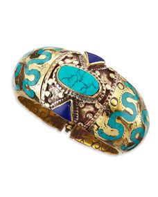 Devon Leigh Ahisma Turquoise & Lapis Cuff