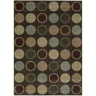 Cambridge Striated Orbs Chocolate Rug (79 x 1010)