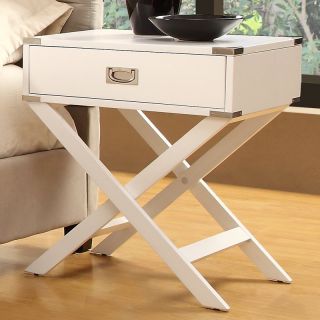 Inspire Q 1 Drawer Accent Table with X Leg   End Tables