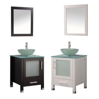 MTD Vanities Cuba 24 inch Single Sink Bathroom Vanity Set with Mirror