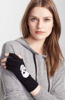autumn cashmere Skull Fingerless Cashmere Gloves