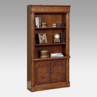 kathy ireland Fontaine Wood Bookcase with Doors   Cherry
