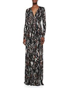 Rachel Pally Long Sleeve Printed Caftan Maxi Dress, Womens