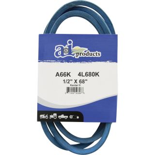 A & I Products Blue Kevlar V-Belt with Kevlar Cord —  68in. x 1/2in, Model# A66K/4L680K  Belts   Pulleys