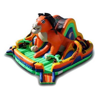 EZ Inflatables Lion Obstacle Course Bounce House
