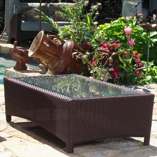 Anacara Atlantis All Weather Wicker Coffee Table   Patio Accent Tables