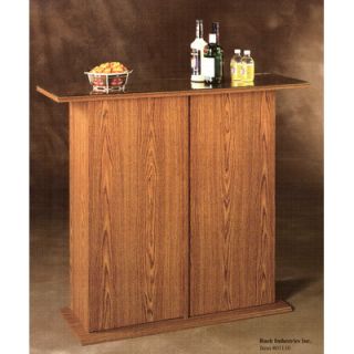 Rush Furniture Americus Oak Glass   Top Bar