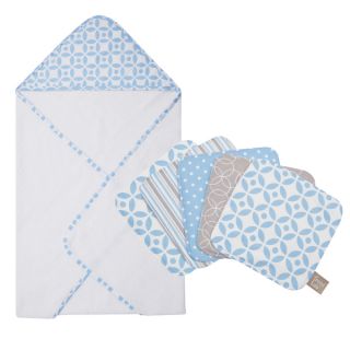 Trend Lab Logan Hooded Towel and Wash Cloth 6 piece Set
