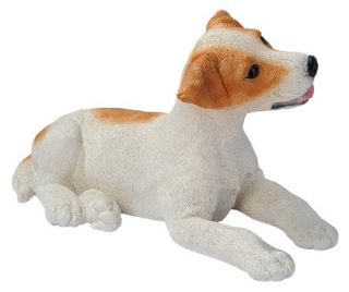 Brown and White Jack Russell Puppy Dog Statue   Garden Statues