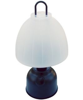 Dorcy 41 1016 Battery Operated Portable Indoor and Outdoor Table Lamp Light with Hanging Hook and Unbreakable Shade
