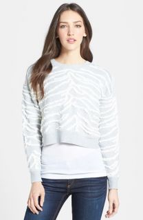 Rebecca Taylor Long Sleeve Zebra Stripe Sweater