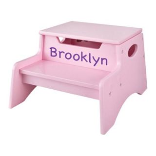 KidKraft Personalized Pink Step N Store Step Stool   Kids Step Stools and Stools