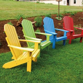A & L Furniture Yellow Pine Fanback Adirondack Chair   Adirondack Chairs