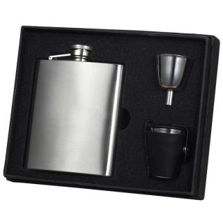 Visol Hive Beehive Pattern Stainless Steel Liquor Flask Gift Set   8