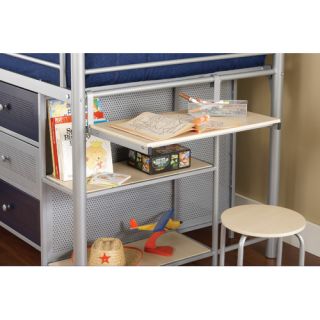 Hillsdale Furniture Universal Junior Twin Low Loft Bed with Desk and