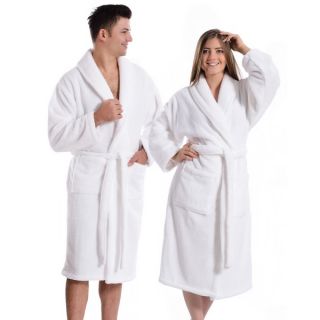 Authentic Hotel and Spa Unisex Microfiber White Bath Robe   16802447