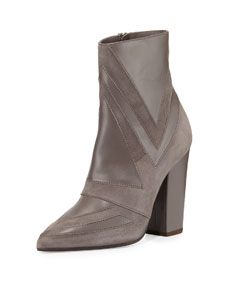Laurence Dacade Isola Geometric Patchwork Boot, Gray