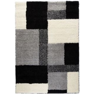 Manhattan Tweed Black/ Ivory Shag Rug (710 x 112)