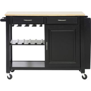 Baxton Studio Kitchen Island with Wooden Top by Wholesale Interiors