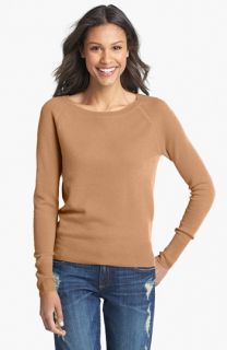Halogen® Raglan Sleeve Cashmere Sweater