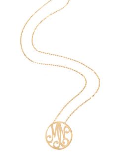 K Kane Small 2 Initial Monogram Necklace, Yellow Gold, 18