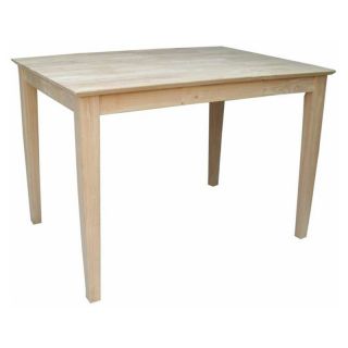 International Concepts Unfinished Grayson Dining Table with Shaker Legs   Dining Tables